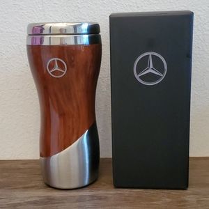 Mercedes-Benz Wood Grain Tumbler Coffee Mug
